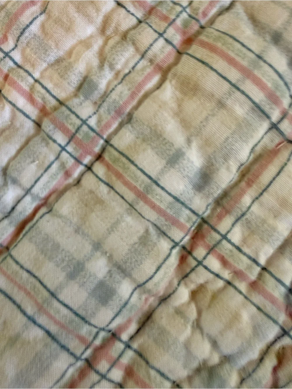Vintage Cottage Core 7ftx7ft(Full) Patchwork Quilt w Ribbon Ruffle Details